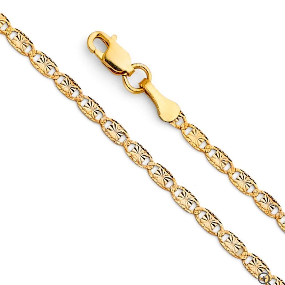 14k Solid Gold Valentino Star DC Chain Necklace | Everyday Jewelry | Gold Chain